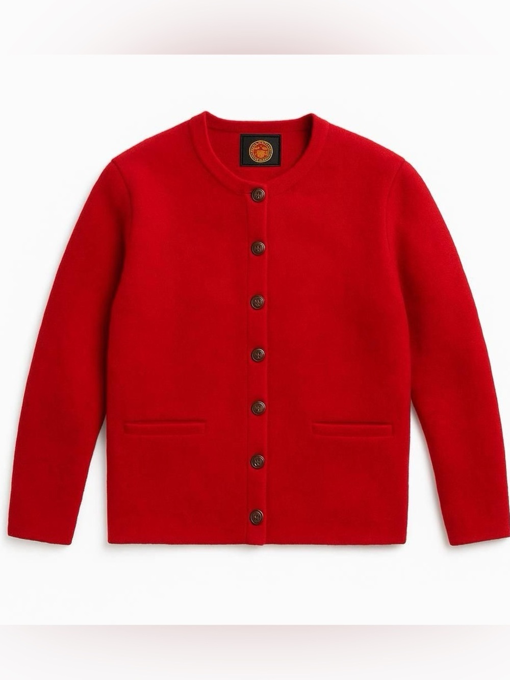 Gorgeous Tiroler Qualitats Strickwaren Red Button-Front wool Jacket